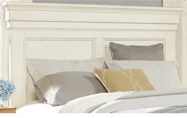 ** Lake Town Off-white 3 Pc Queen Panel Bed Frame Set **