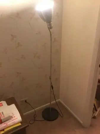 adjustable chrome standing floor lamp