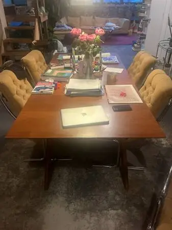 MCM CB2 wooden dining table