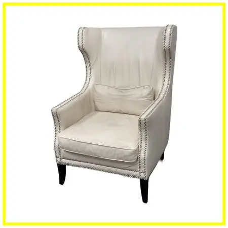 Z Gallerie Davis Leather Wingback Armchair