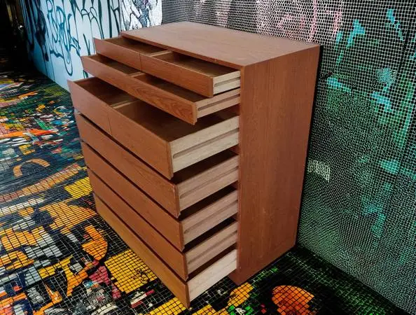 Teak Iversen for Vinde Danish Highboy Dresser Chest of Drawers - MCM