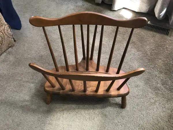 Maple magazine rack - chair type design