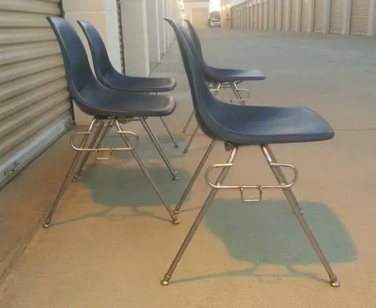 (Set of 4)  Vintage Herman Miller Eames Style  Stackable Office Chairs