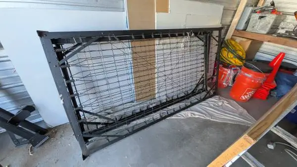 Twin Metal Bed Frame + Twin Pop-Up Trundle Frame.