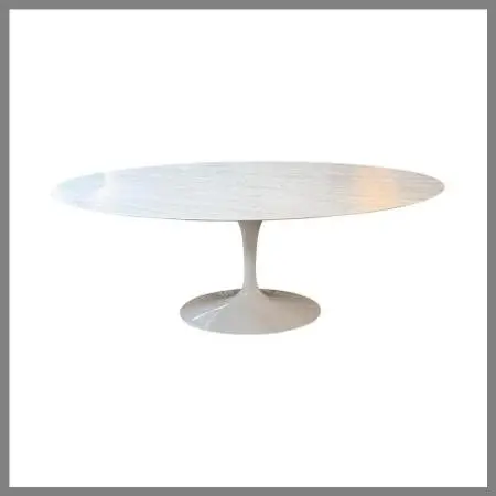 Knoll Saarinen Dining Table, Carrera Marble