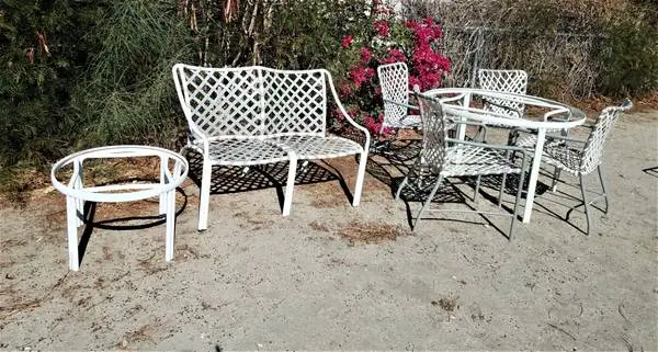 Vintage Brown Jordan...Loveseat, Table and Chairs