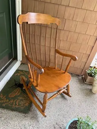 Nichols and Stone Co., vintage rocking chair; office chair