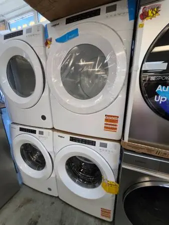 New Whirlpool washer and gas dryer