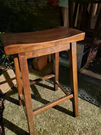 Teak Saddle Stools Made in Malaysia Set of Four