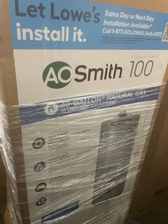 A.O. Smith Signature 100 40-Gallons Tall 12-year Warranty 40000-BTU Na