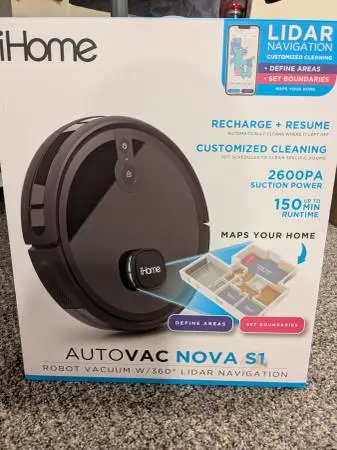 BRAND NEW robot vacuum iHome Autovac Nova S1