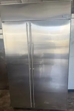 GE Monogram Stainless 48” Wide Fridge/GE Monogram 36” Gas Range
