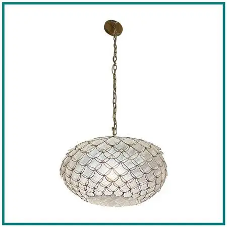 Serena & Lily Capiz Scalloped Chandelier