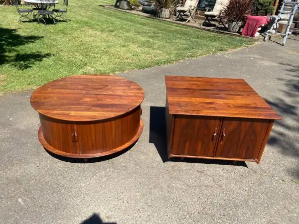 MCM WALNUT TABLE SET FROM GERMANY