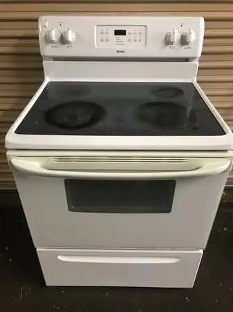 Kenmore Electric Stove, Glass Top, Self-cleaning oven, works great.
