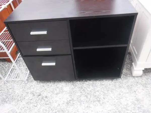 Modern Black Credenza