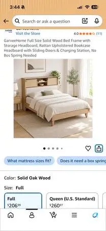 Brand new Full bed frame light wood.