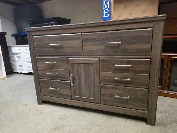 Modern Brown Rustic Style 6 Drawer Dresser