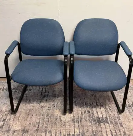 Nice PAIR of blue guest chairs
