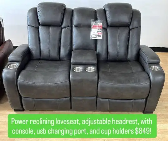 Power Reclining Loveseat w/adjustable Headrest! $849