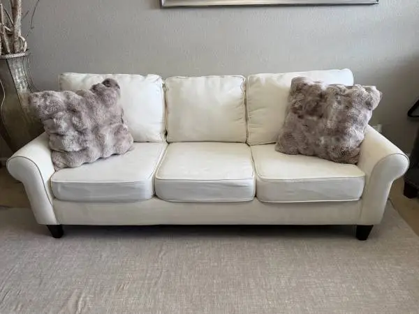 Comfy 3-seat Sofa- White - Can Deliver