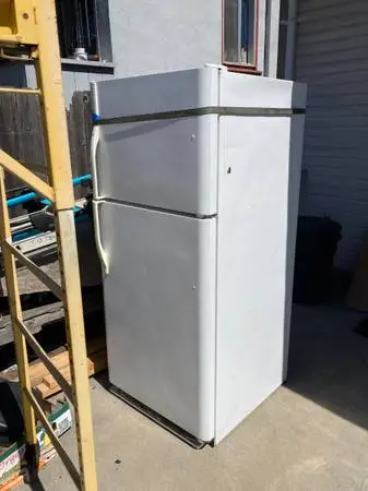 basic kitchen refrigerator + short upright-freezer + toaster oven