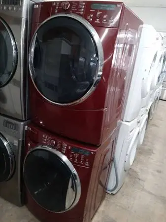 ★Kenmore Elite HE5 red stackable front load washer and dryer set