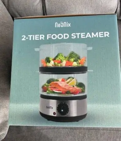 Neonix 2-tier steamer (Model NX-26002) for oil free cooking
