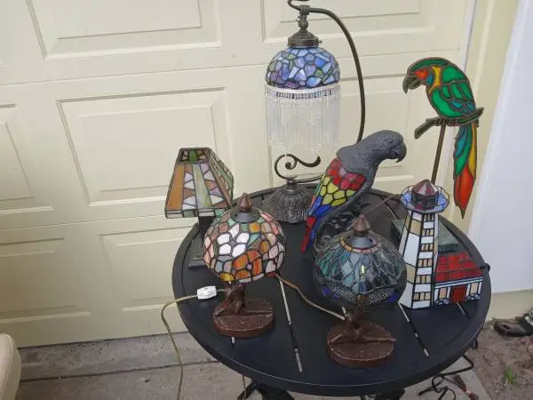 Beautiful stained glass pieces, lamps and decor individually priced