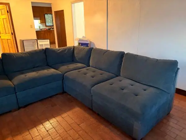 Dark Grey Modular couch + Ottoman