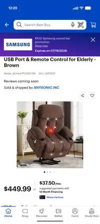 Recliner lift chair