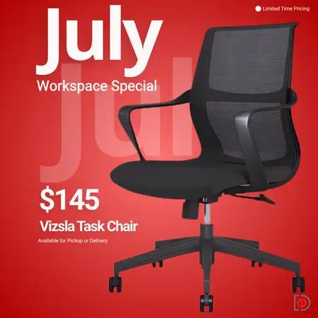 July Workspace Specials- Office Desk Chair and Modern Lounge Sofa