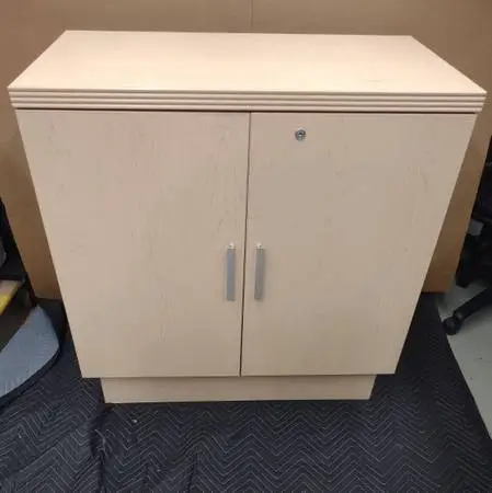Maple 2 Door 36wX20dX36h Locking Storage Cabinet Printer Stand New$865