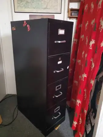 Deep file cabinet