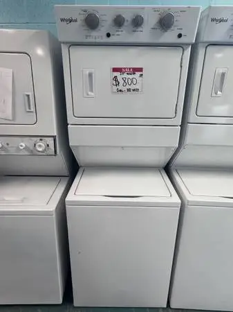 Whirlpool 27” stackable washer and gas-110volt