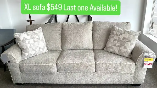 XL Sofa in beige stone! On Clearance $549!
