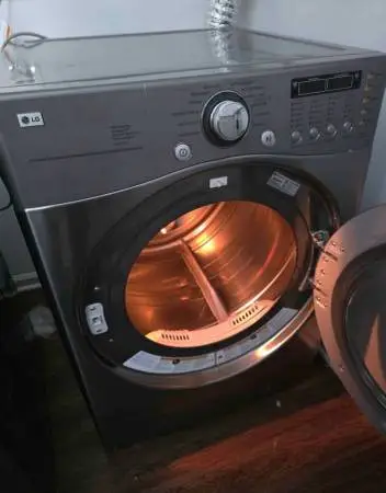 LG front-load washer and gas dryer set