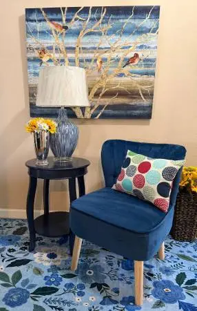 Really Nice Blue Velvet Chair