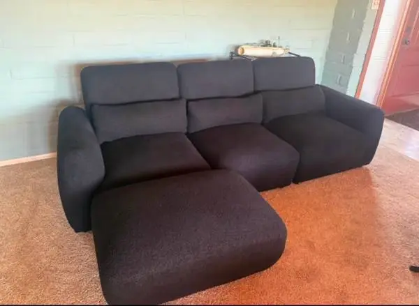 Couch with ottoman