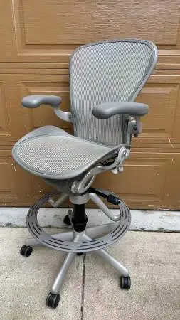 $1650 Herman Miller Size B Drafting Stool chair, fully loaded