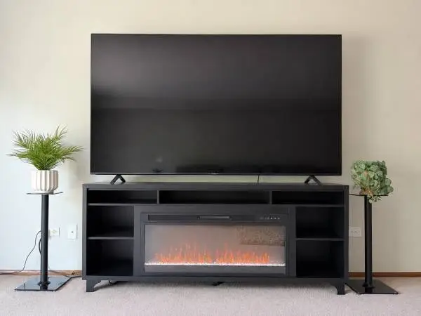 75” TV Stand with 42” fireplace