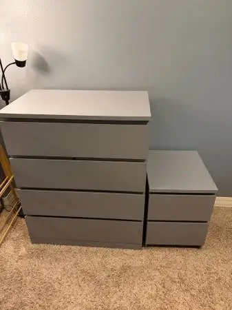 Ikea Malm Dresser and Night Stand