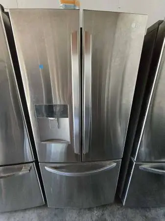 30 LG stainless steel compact French door refrigerator ice and water
