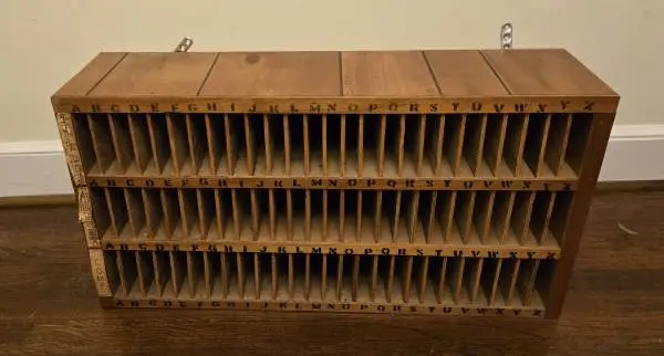 Custom Wood Accounts Receivable Filing Box