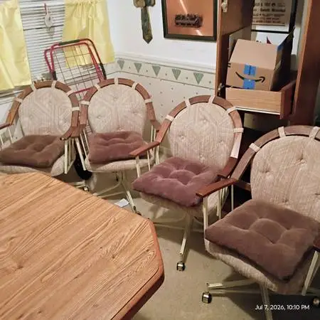 Four chairs and table dinette set