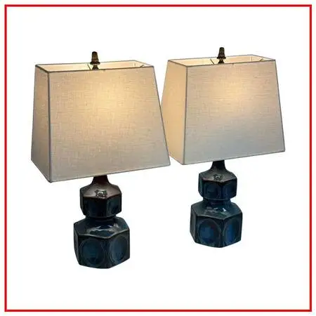 Einar Johansen For Søholm Vintage Ceramic Table Lamps, Pair. Estimate