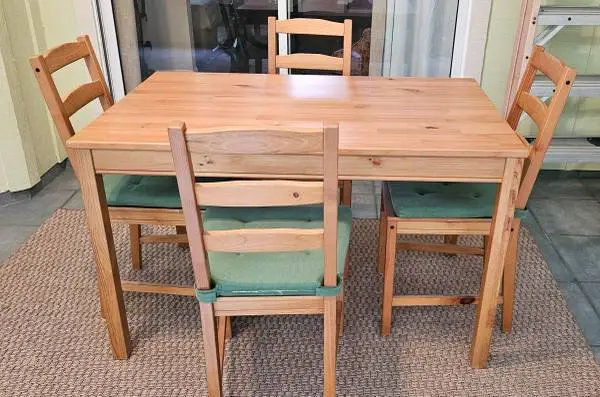 Table and 4 Chairs - Solid Wood