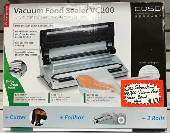 Caso International VC200 Vacuum Food Sealer Brand New