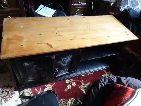 Painted Wood Console or Coffee Table