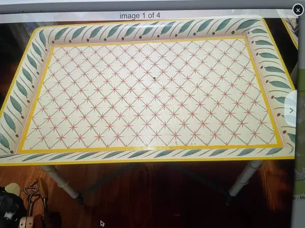 2 Mackenzie Childs Tables With Removable Trays